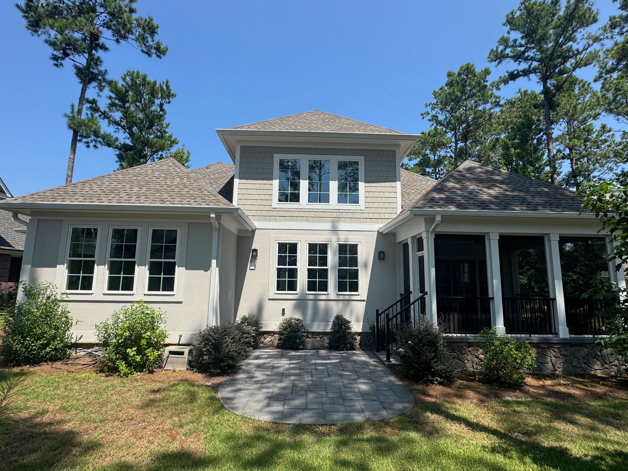 Built around a screened porch, for the months you live outside.